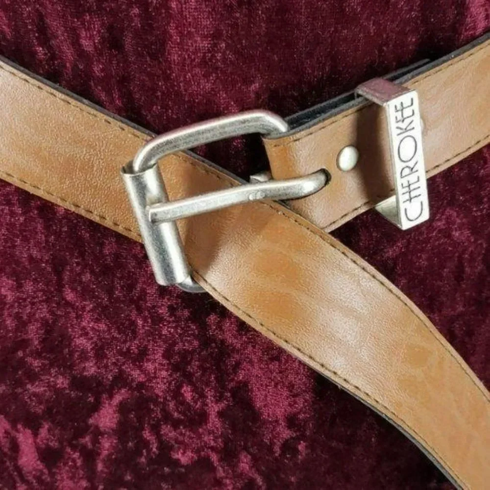 Cherokee Tan Silver Buckle‎ belt